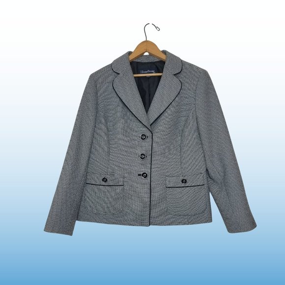 Vintage Grey Evan-Picone Suit Blazer, Size 14P - Picture 3 of 5